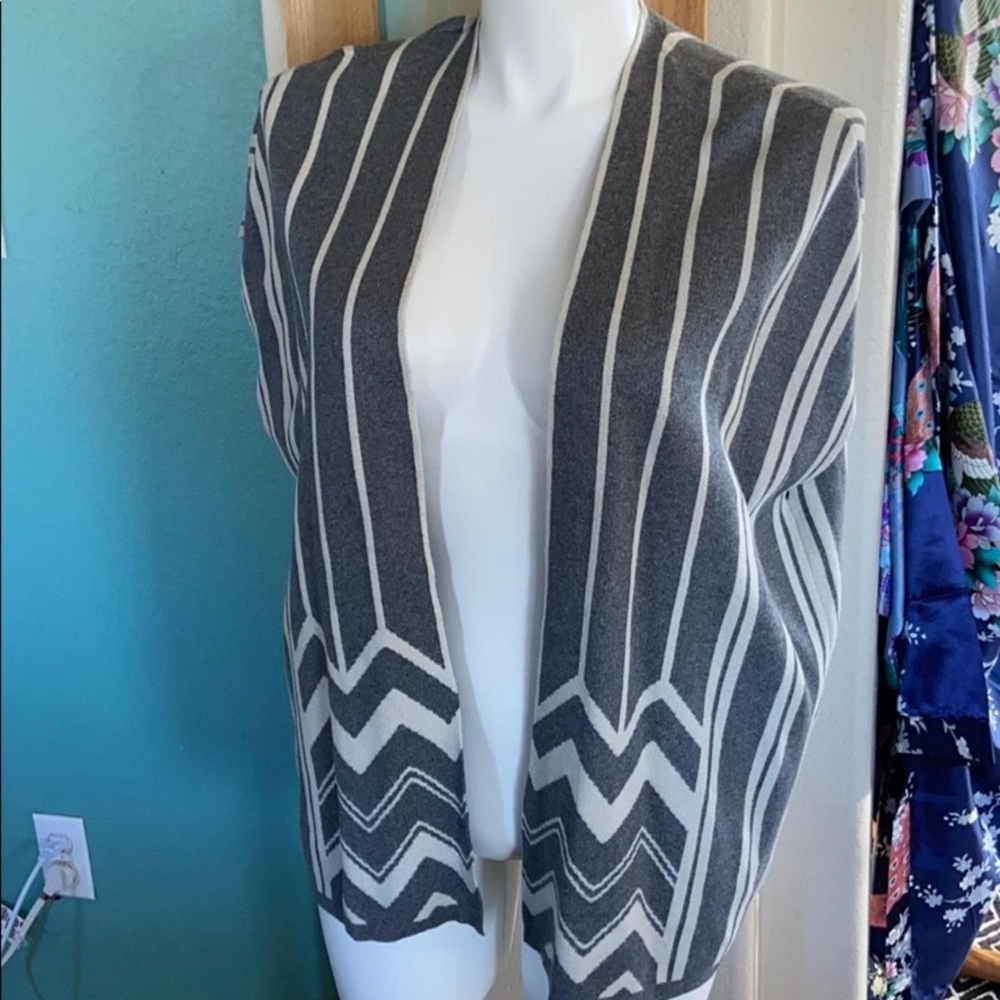 Women's Grey and White Jumper